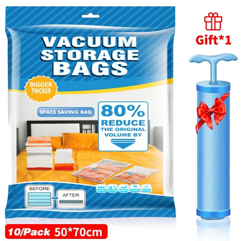 Vaccum storage bag with Pump