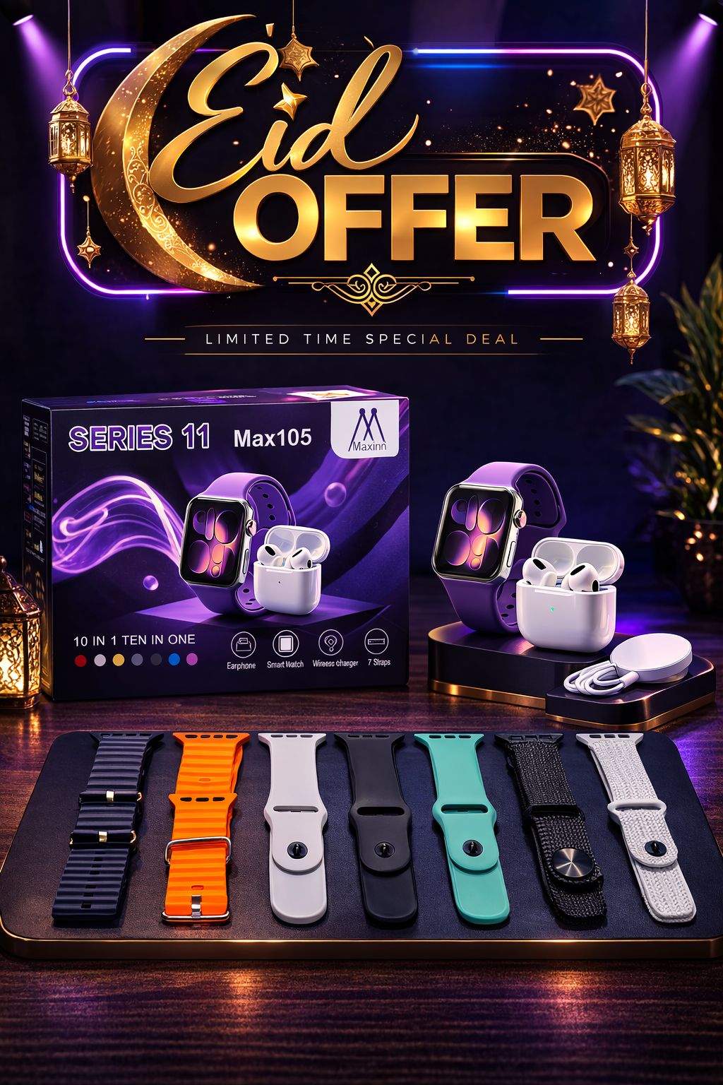 Combo Package 1x Ultra Smart Watch22242