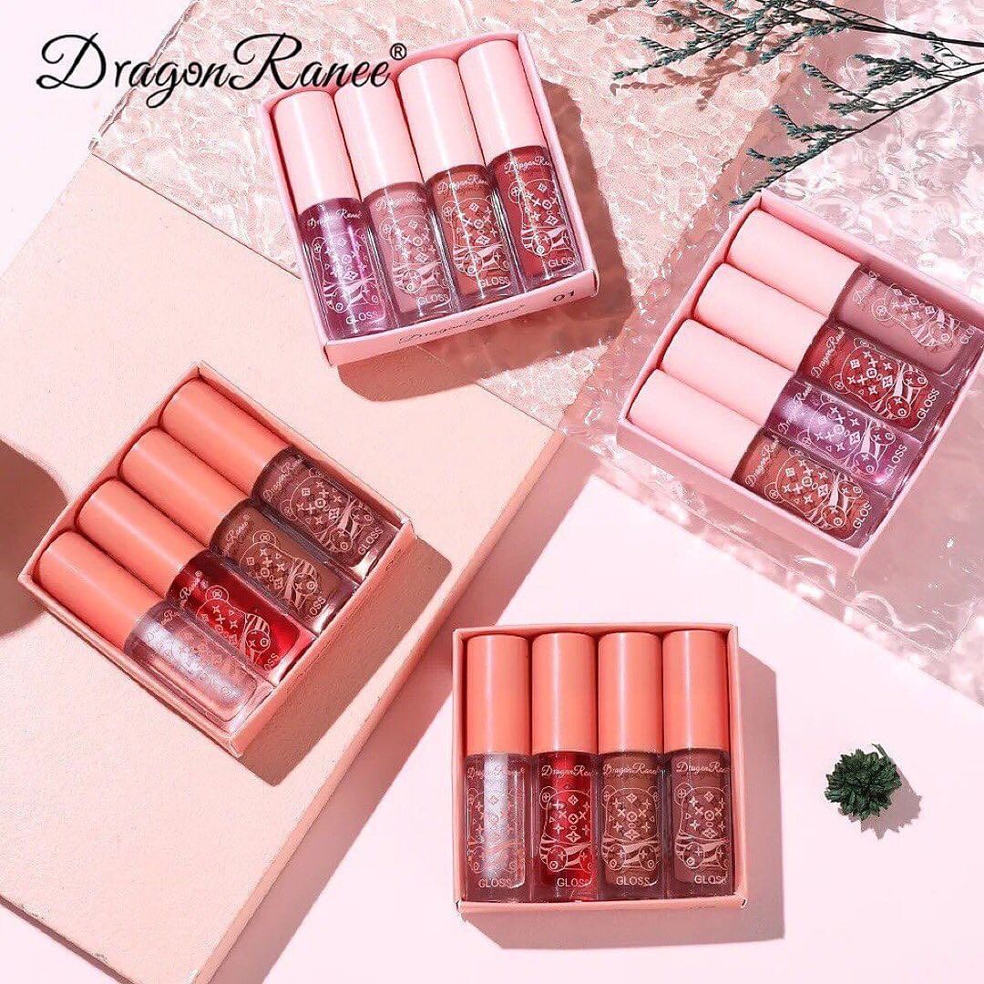 Dragon Ranee - Bear Mirror Jelly Lip Gloss Set of 4