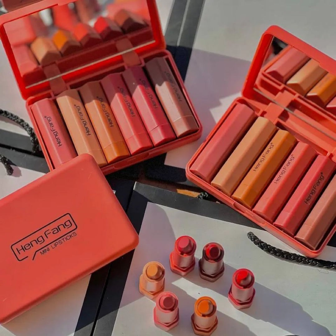 Heng Fang - Mini Semi-matte Lipsticks Set of 6