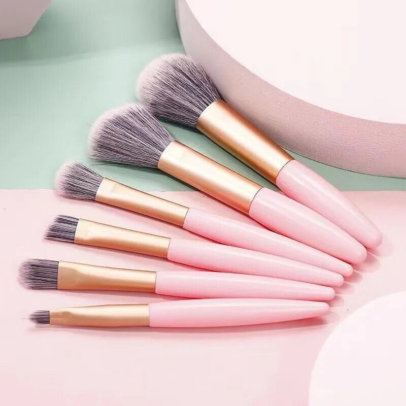 8pcs Mini Travel Unicorn Makeup Brush Set