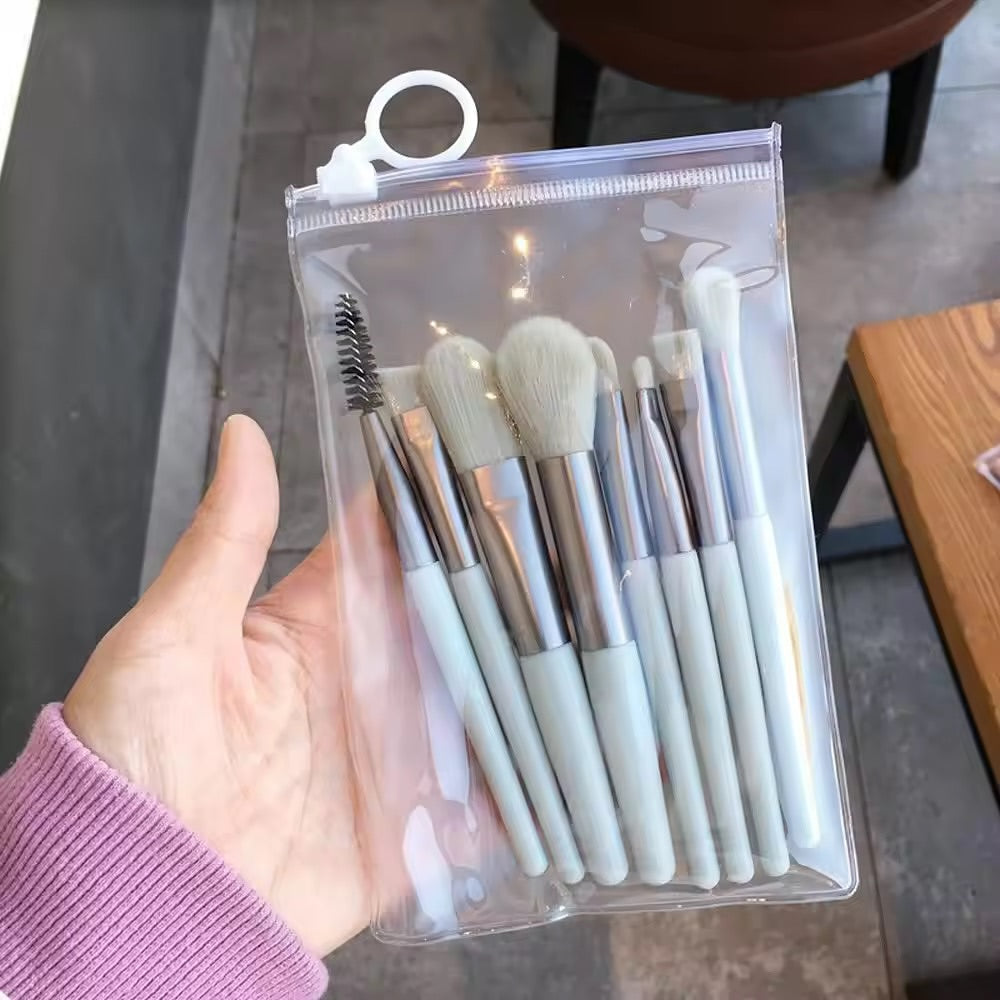8pcs Mini Travel Unicorn Makeup Brush Set