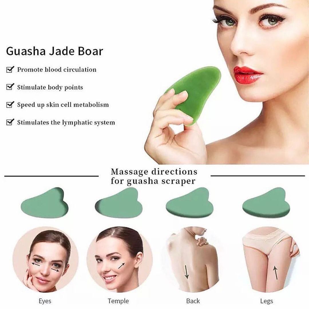 Facial Beauty - Pack of Jade Roller & Gua Sha