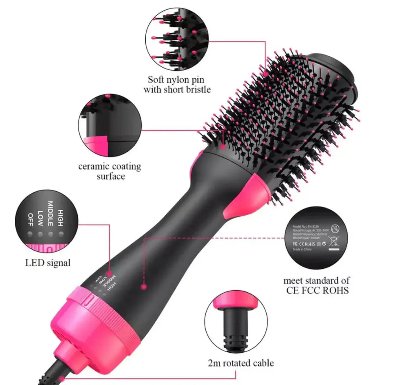 One Step - Hot Air Brush ( Dryer + Styler )