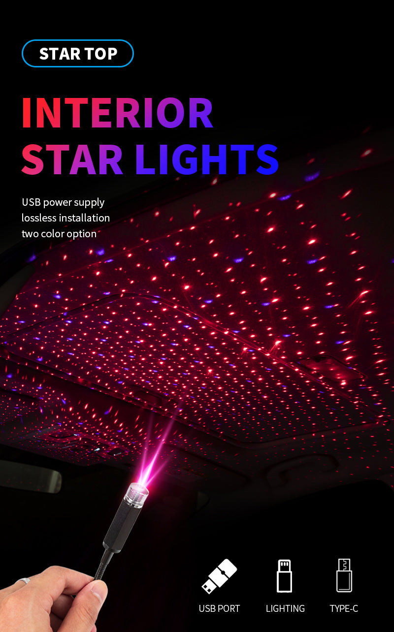 Car Usb led light projector