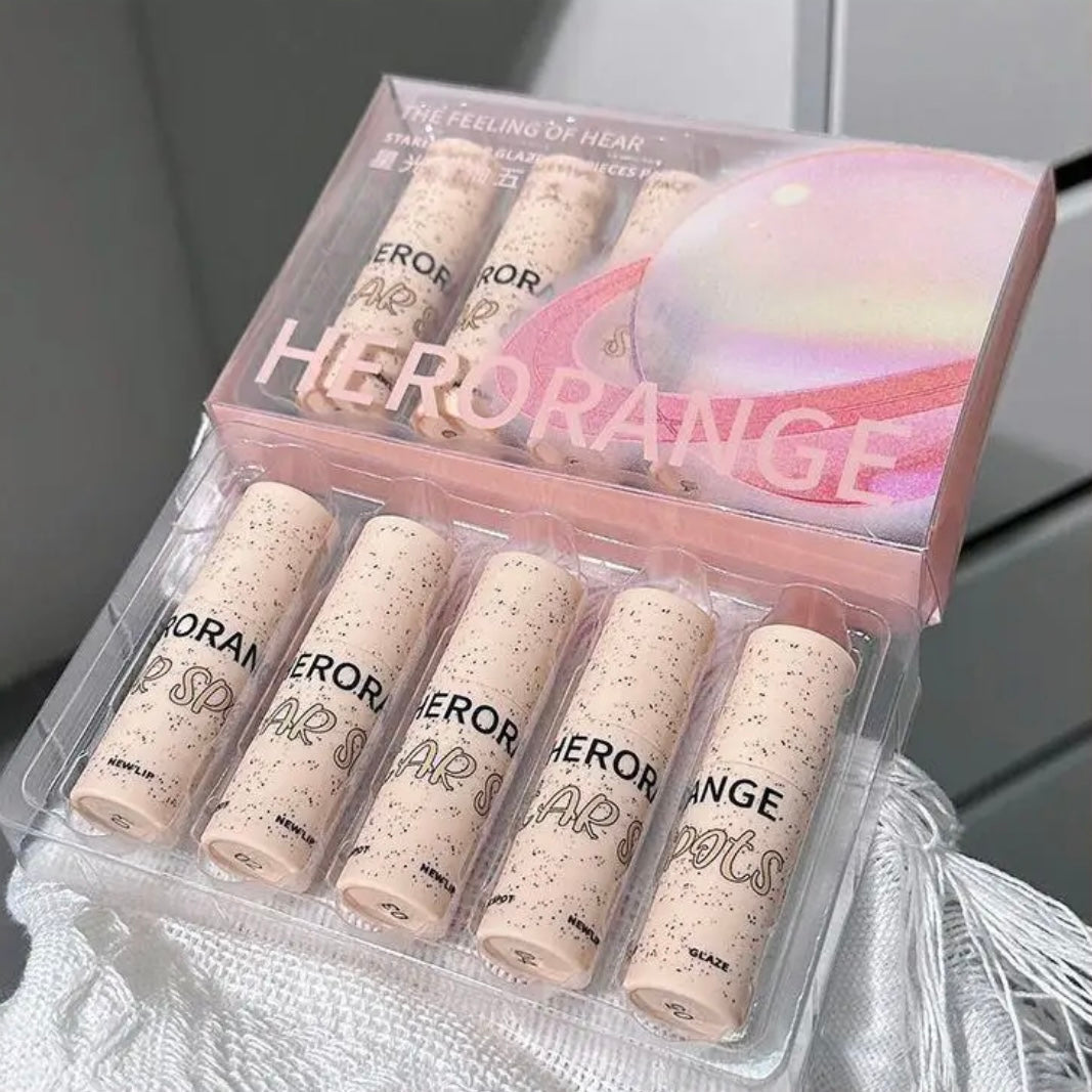 HERORANGE - Star Spots Matte Lip Gloss Set of 5