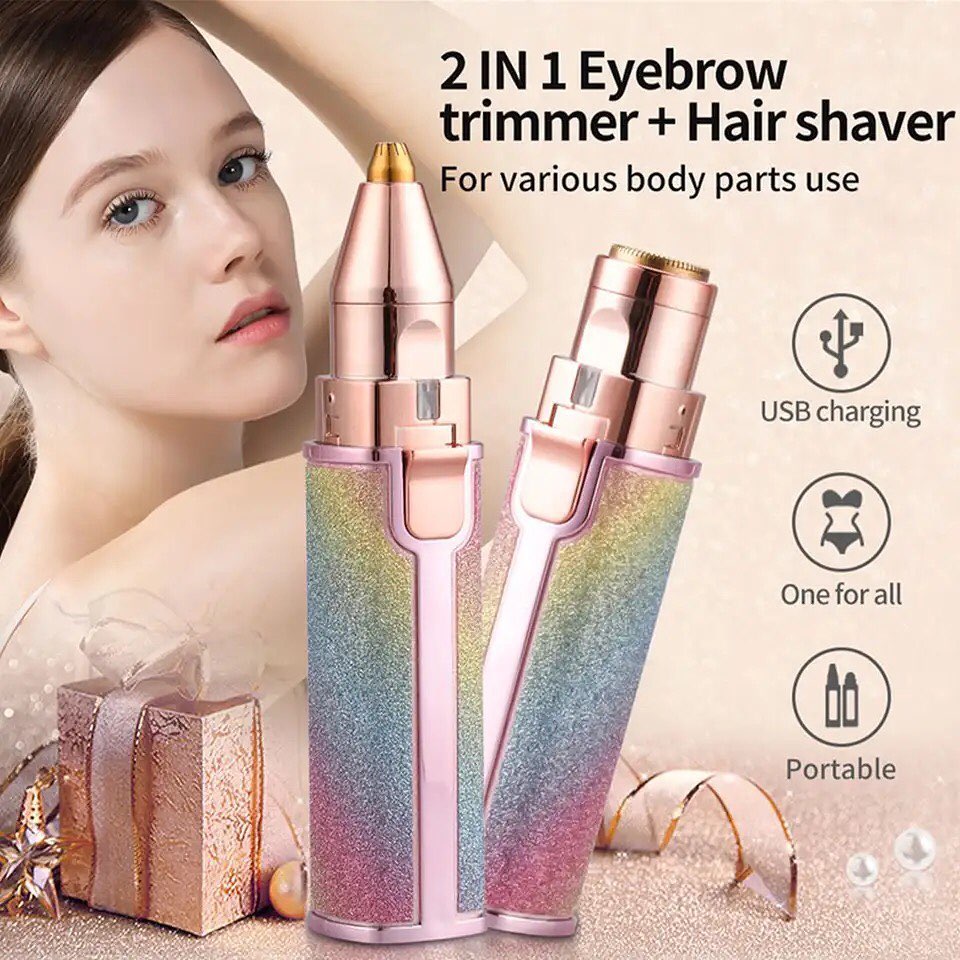 2 in 1 Eyebrow + Hair Remover Trimmer