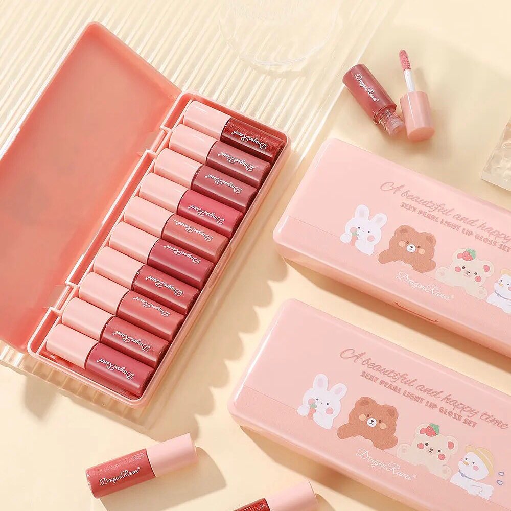 Dragon Ranee - Cartoon Mirror Lip Gloss Set of 10