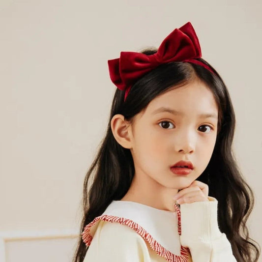 Kids Girls Bow Hairband With 2 Pes Bow Clip