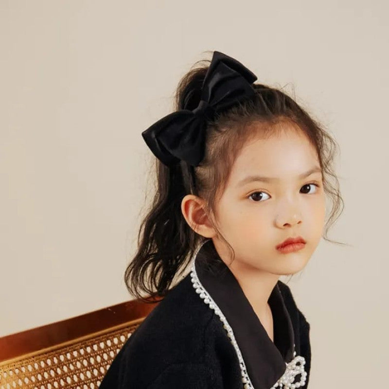 Kids Girls Bow Hairband With 2 Pes Bow Clip