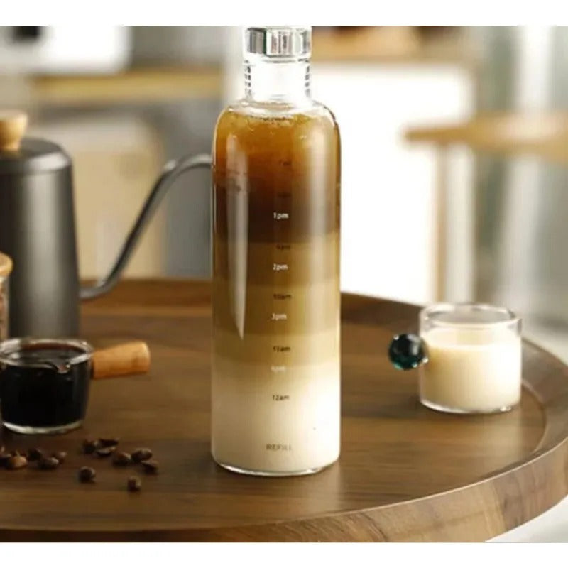 Transparent Scale Water Bottle Creative Large Capacity