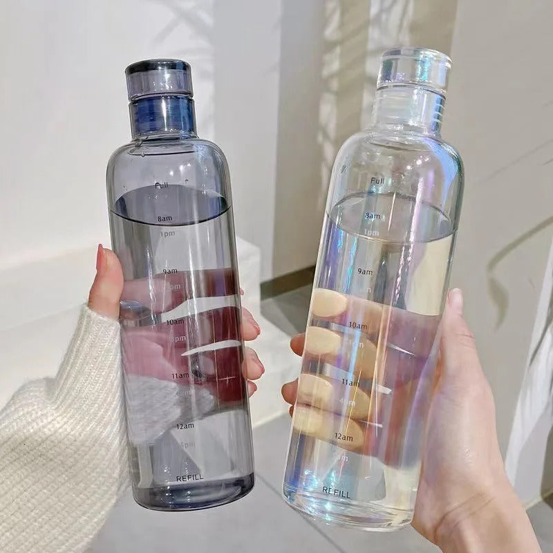 Transparent Scale Water Bottle Creative Large Capacity