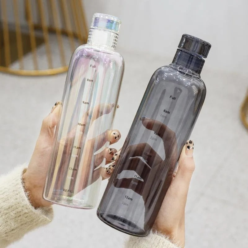Transparent Scale Water Bottle Creative Large Capacity