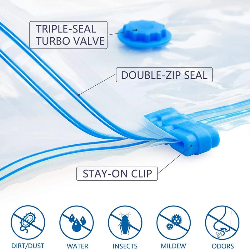 Vaccum storage bag with Pump