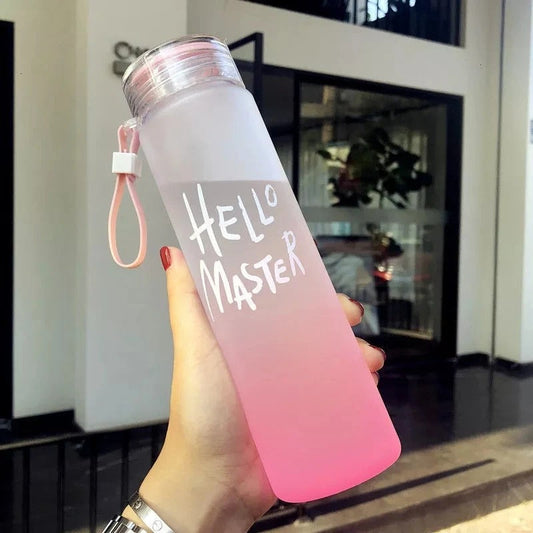 Hello Master Glass Bottle