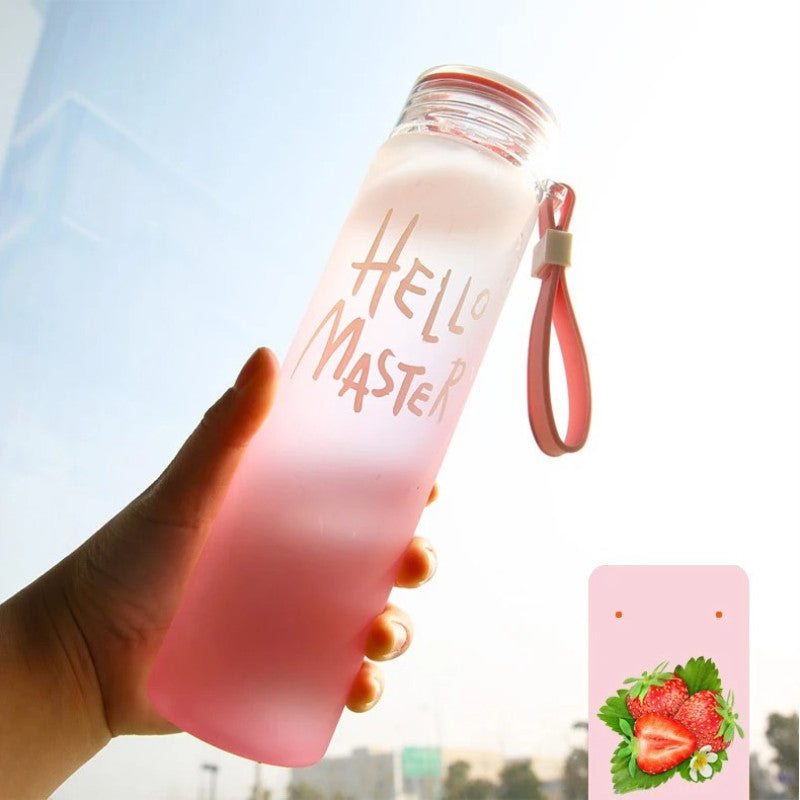Hello Master Glass Bottle