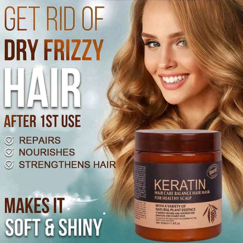 Keratin Repair Deep Moisturizing Smoothing Scalp Hair Mask - 500ml