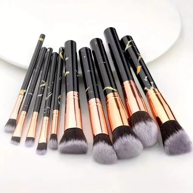 10 PCS Marble Makeup Brush Set
