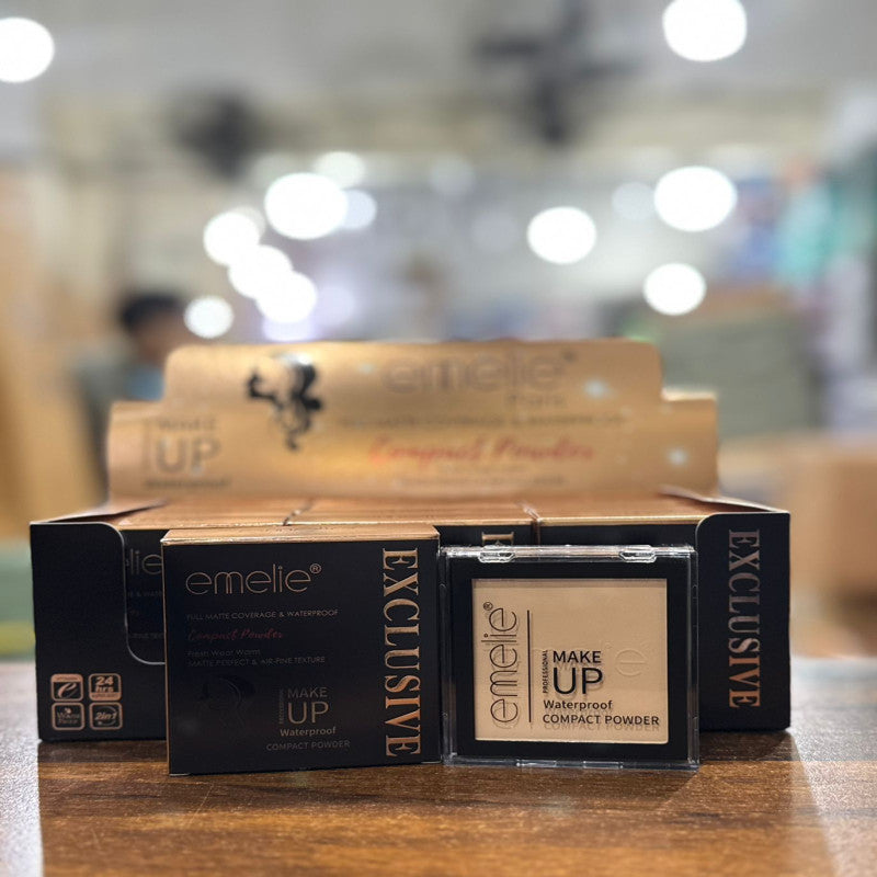 Emelie Makeup Waterproof Compact Powder