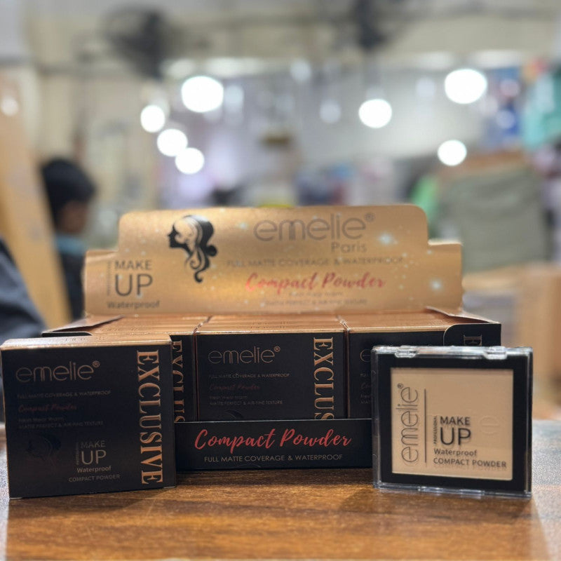 Emelie Makeup Waterproof Compact Powder