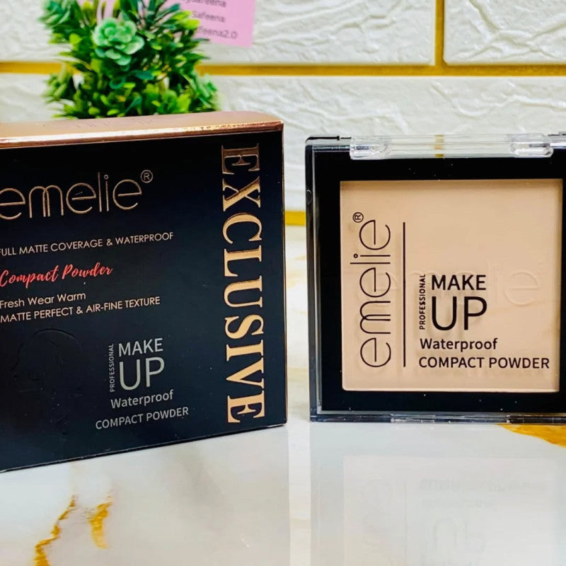 Emelie Makeup Waterproof Compact Powder