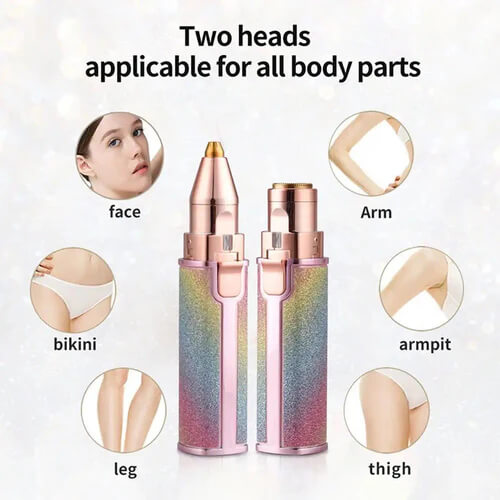 2 in 1 Eyebrow + Hair Remover Trimmer