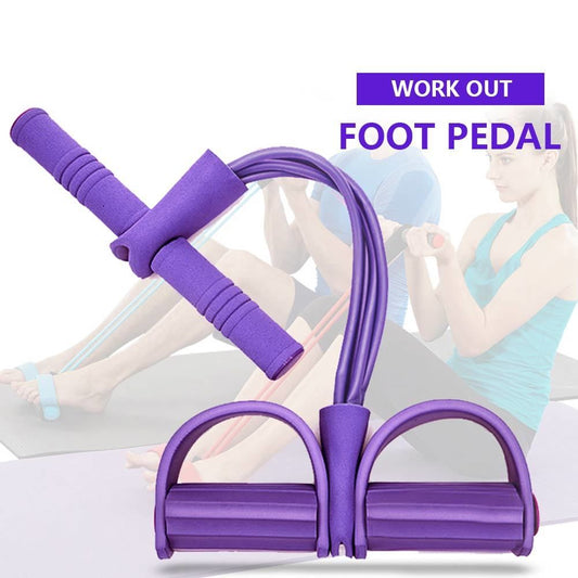 Resistance Bands 4-Tube Yoga Pedal Puller Resistance Band