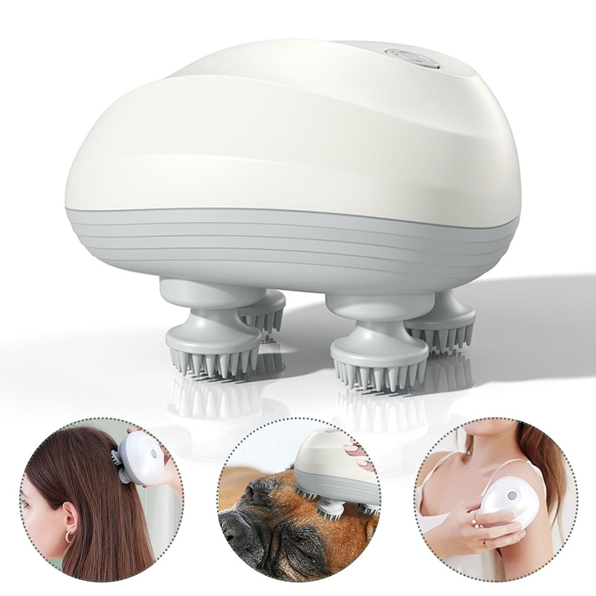 Professional Mini Smart Head Massager with Red-Light Therapy -