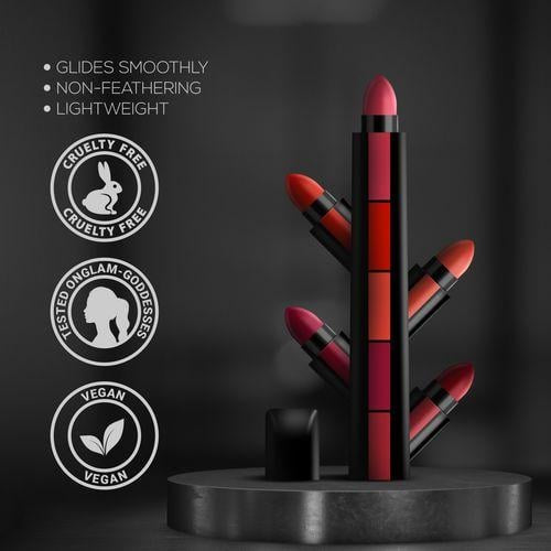 HUDA Fab 5 Matte Finish 5 in 1 Lipstick