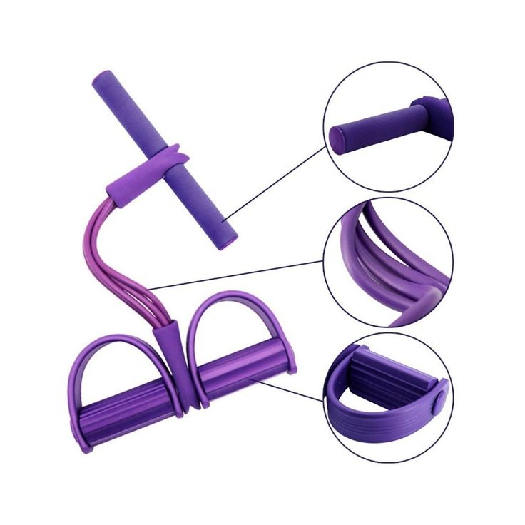 Resistance Bands 4-Tube Yoga Pedal Puller Resistance Band
