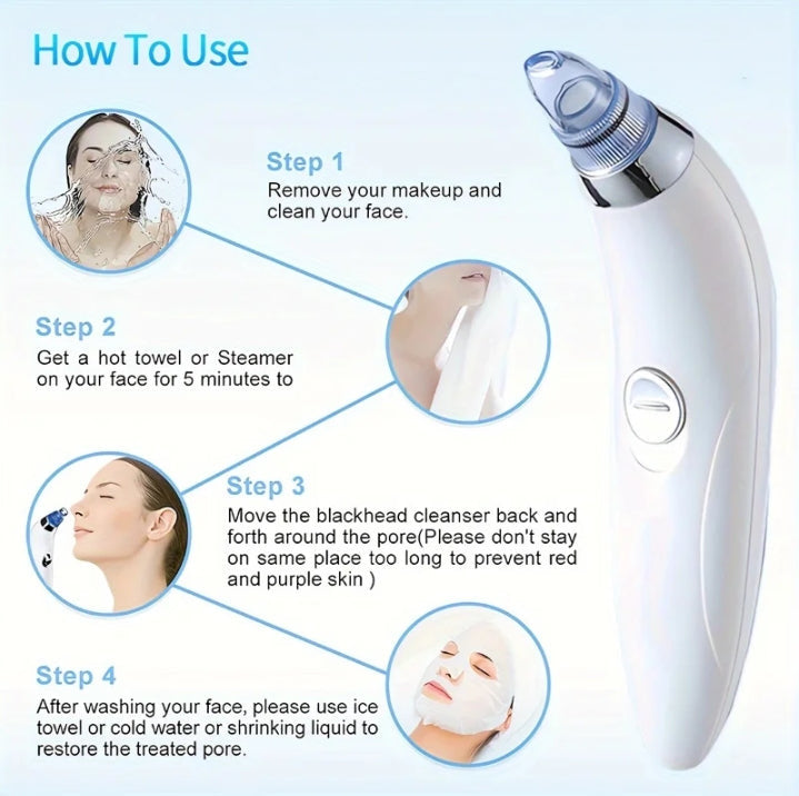 Facial Beauty - Electric Vaccum Derma Suction Blackheads Remover