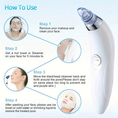 Facial Beauty - Electric Vaccum Derma Suction Blackheads Remover