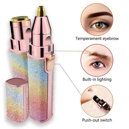 2 in 1 Eyebrow + Hair Remover Trimmer
