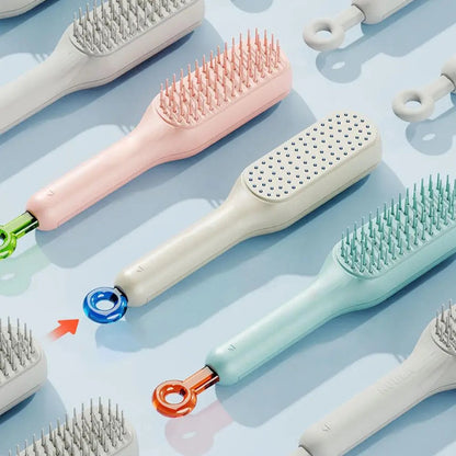 Self Cleaning Hair Brush Massage Anti-static Hair Smoothing Brush