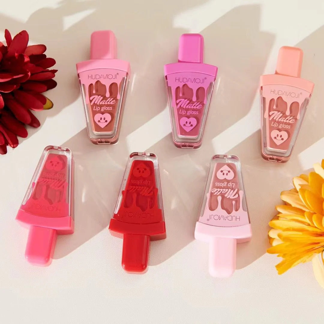 Hudamoji - Ice Cream Matte Lip Gloss Set of 6