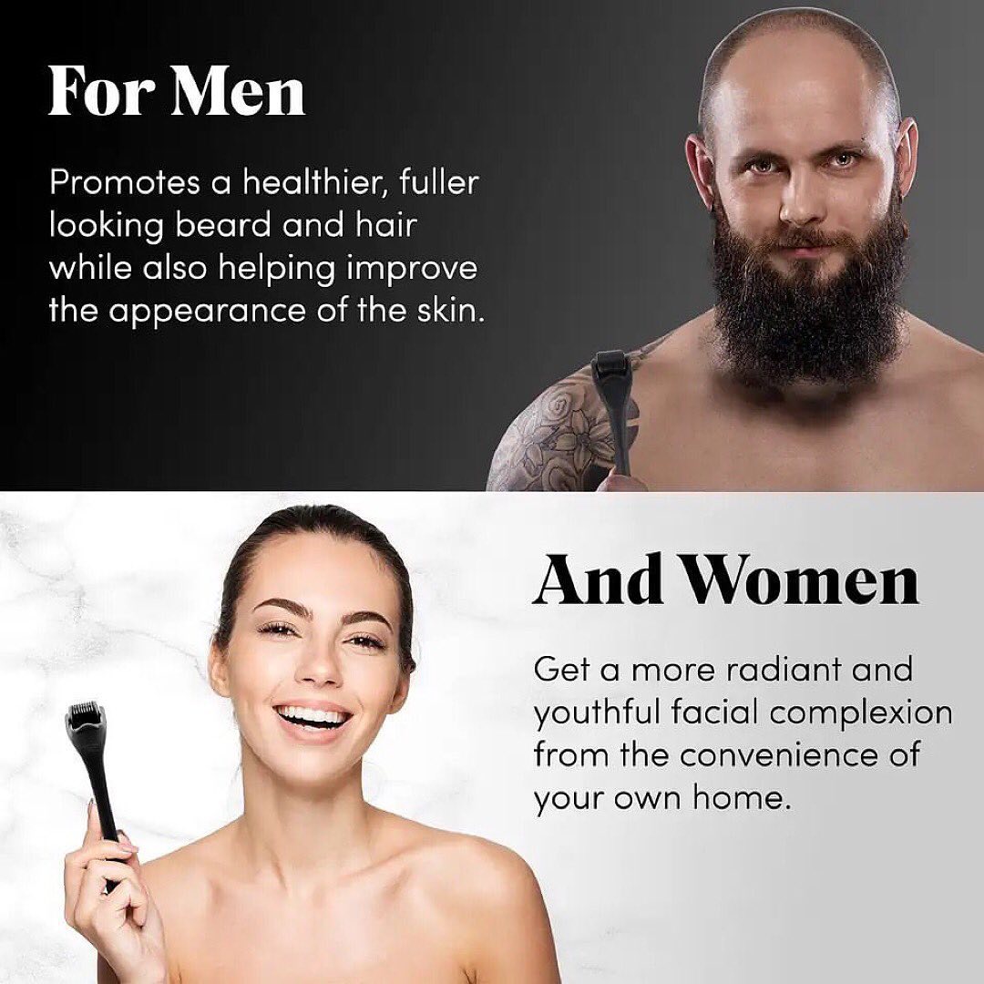 540 Needles Facial & Body Hair Growth Derma Roller