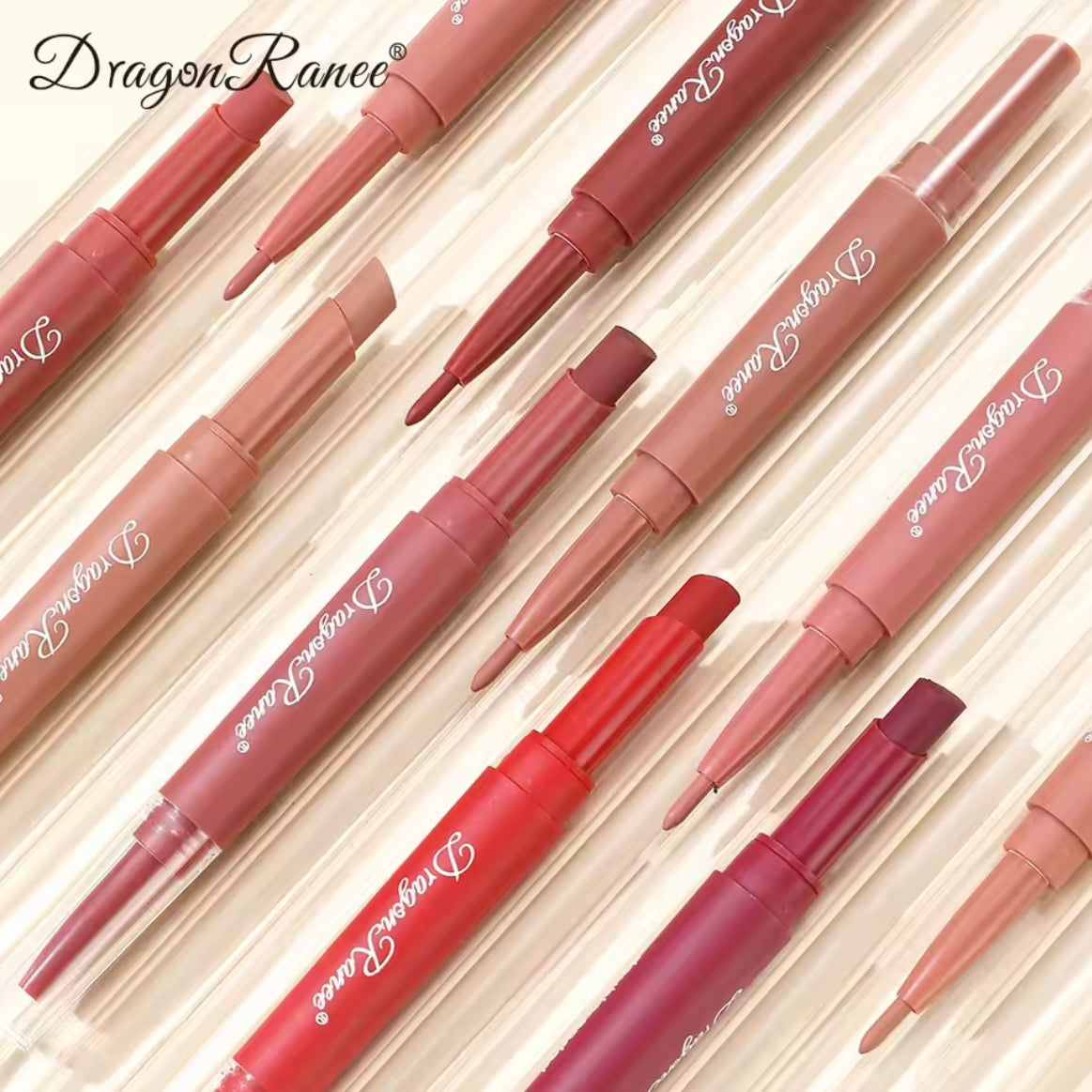 Dragon Ranee - 2 in 1 Matte Velvet Lipstick & Liner Set of 6