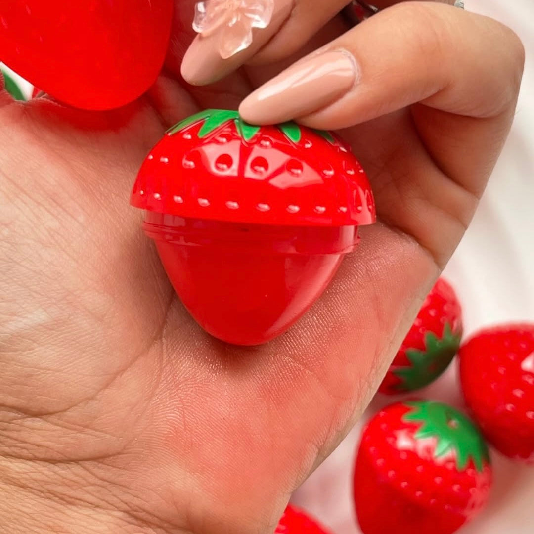Strawberry Tinted Moisturizing Fruity Lip Balm Set of 3