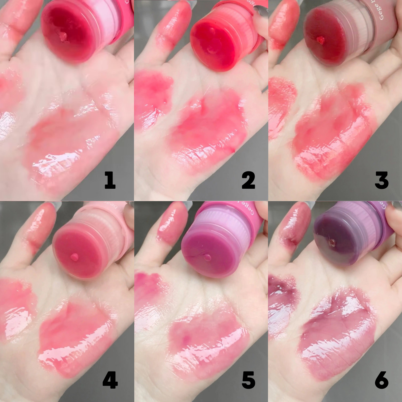 Beauty Model - Rotating Jelly Tinted Lip Balm Set of 6