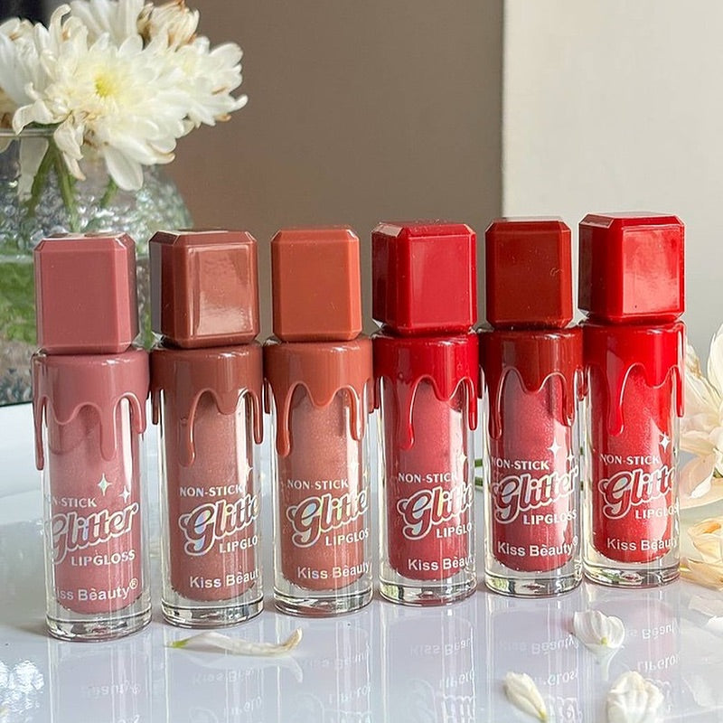 Glitter Matte Lip Gloss Waterproof & Long-lasting Charm Lip Gloss