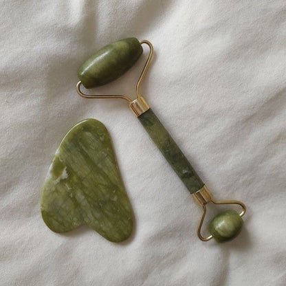 Facial Beauty - Pack of Jade Roller & Gua Sha