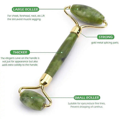 Facial Beauty - Pack of Jade Roller & Gua Sha