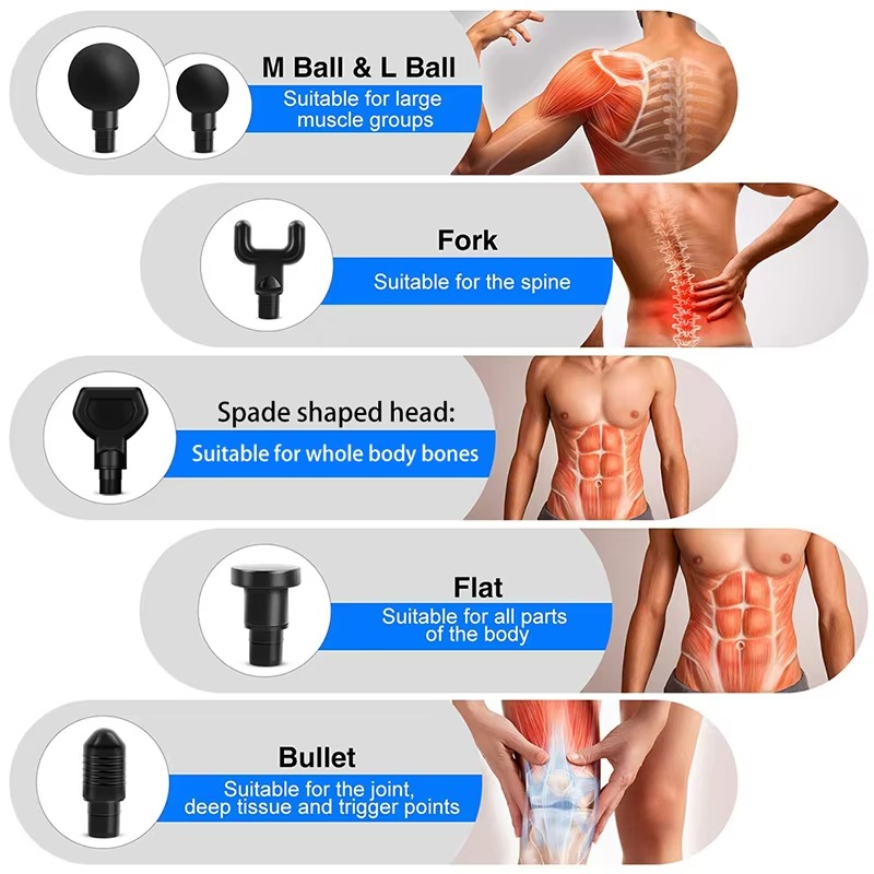 4in1  Massage Gun Deep Tissue Muscle Handheld