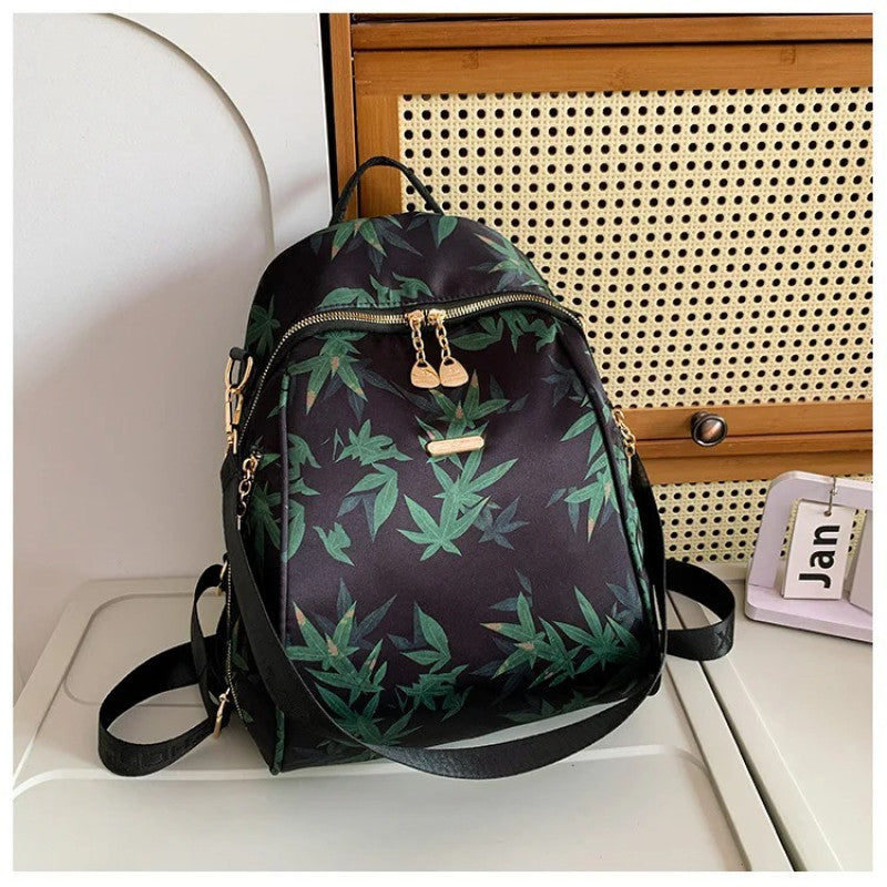 LADIES CROOS BODY BAG BLACK AND PRINTED