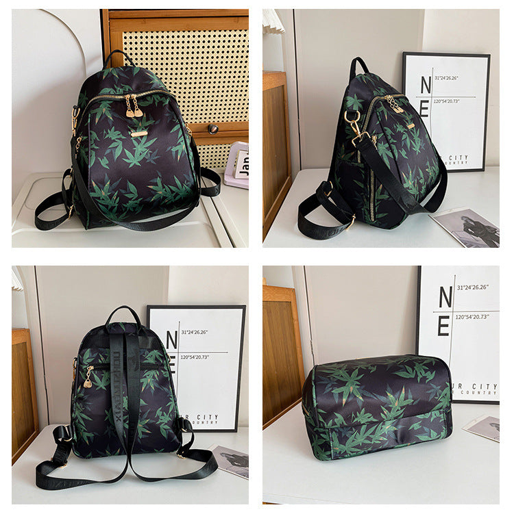 LADIES CROOS BODY BAG BLACK AND PRINTED