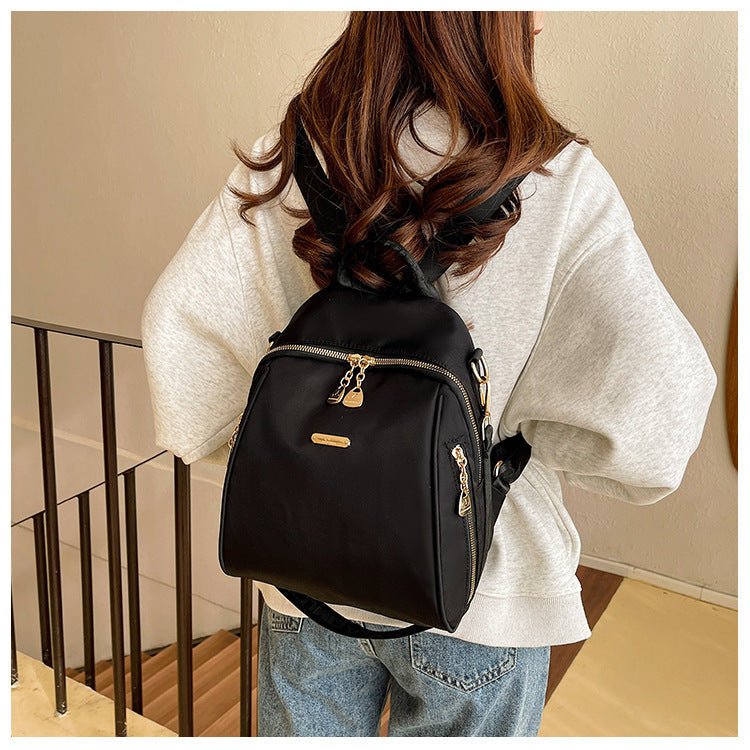 LADIES CROOS BODY BAG BLACK AND PRINTED