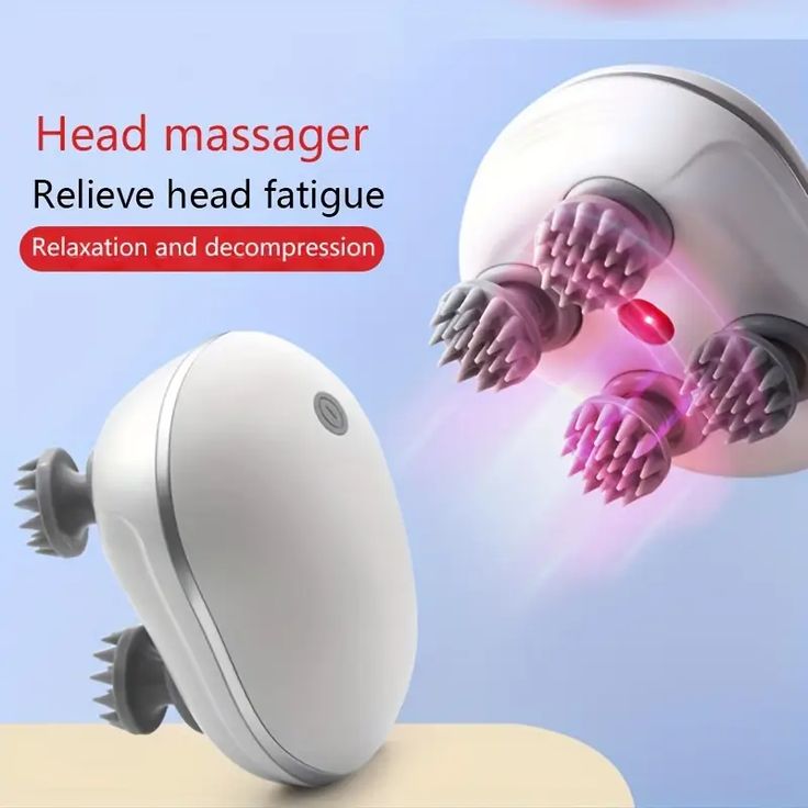 Professional Mini Smart Head Massager with Red-Light Therapy -