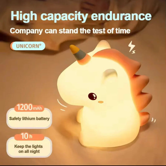 Unicorn Silicone Rechargeable LED Night Lamp